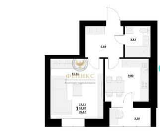 Квартира 35,1 м², 1-комнатная - изображение 2