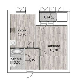 Квартира 34 м², 1-комнатная - изображение 1