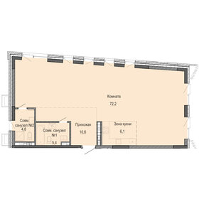 Квартира 99,2 м², студия - изображение 1