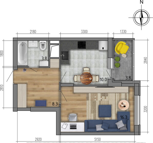 40 м², 1-комнатная квартира 3 260 270 ₽ - изображение 18