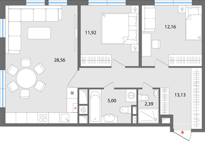 73,7 м², 3-комнатная квартира 8 050 000 ₽ - изображение 13