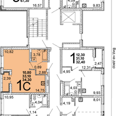 Квартира 34,3 м², 1-комнатная - изображение 2