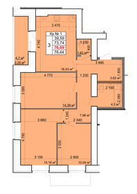 68,1 м², 3-комнатная квартира 5 400 000 ₽ - изображение 46
