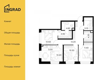 Квартира 79,5 м², 4-комнатная - изображение 1