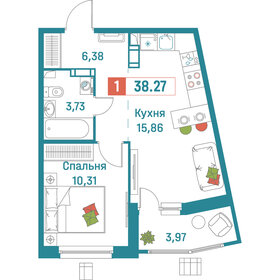 37,7 м², 1-комнатная квартира 6 800 000 ₽ - изображение 108