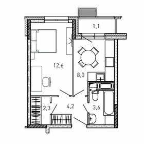 31,7 м², 1-комнатная квартира 6 023 000 ₽ - изображение 25