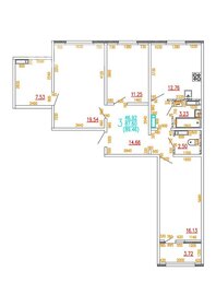 Квартира 89,5 м², 3-комнатная - изображение 4