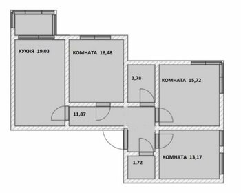 Квартира 82,5 м², 3-комнатная - изображение 1