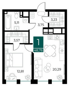 48 м², 1-комнатная квартира 8 346 780 ₽ - изображение 28