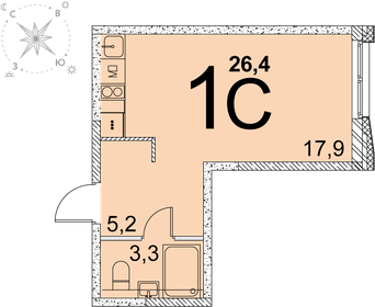 28,5 м², квартира-студия 4 439 350 ₽ - изображение 49