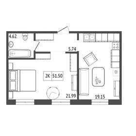 54,9 м², 2-комнатная квартира 5 100 000 ₽ - изображение 51