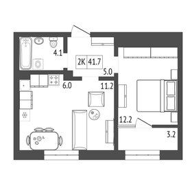 42,1 м², 2-комнатная квартира 5 683 500 ₽ - изображение 18
