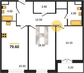 79,7 м², 2-комнатная квартира 25 790 000 ₽ - изображение 1