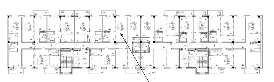 Квартира 39 м², 2-комнатная - изображение 1