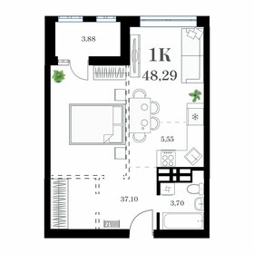 48,8 м², 1-комнатная квартира 13 178 700 ₽ - изображение 19