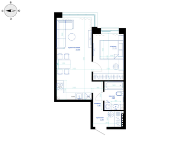 33,3 м², 1-комнатная квартира 5 200 000 ₽ - изображение 29