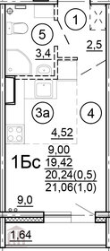 19,4 м², квартира-студия 2 570 000 ₽ - изображение 39