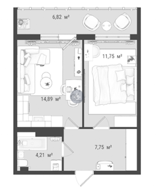 39,7 м², 2-комнатная квартира 5 220 000 ₽ - изображение 44