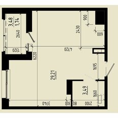 Квартира 34,4 м², 1-комнатная - изображение 2