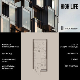 Квартира 24,5 м², 1-комнатная - изображение 1