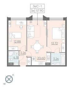 50 м², 1-комнатная квартира 18 500 ₽ в месяц - изображение 14