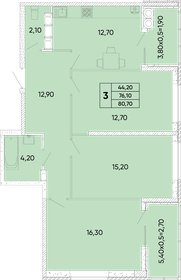 Квартира 80,7 м², 3-комнатная - изображение 1