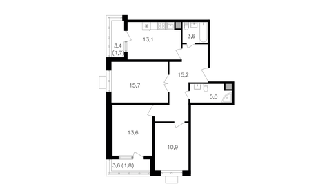 78,1 м², 3-комнатная квартира 20 400 000 ₽ - изображение 113