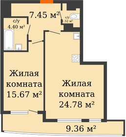 52,3 м², 2-комнатная квартира 3 606 630 ₽ - изображение 56