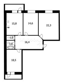 Квартира 101,6 м², 3-комнатная - изображение 1