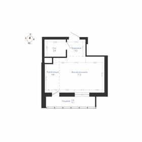 Квартира 31,6 м², студия - изображение 1