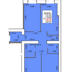 Квартира 81,8 м², 3-комнатная - изображение 2