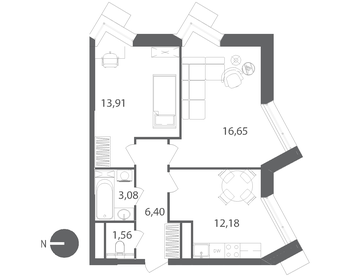 64,2 м², 3-комнатная квартира 7 000 000 ₽ - изображение 93