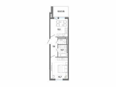 18,7 м², апартаменты-студия 2 711 500 ₽ - изображение 77