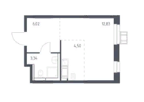 Квартира 26,7 м², студия - изображение 2