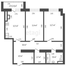 Квартира 58 м², 2-комнатная - изображение 1