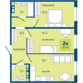 Купить двухкомнатную квартиру до 5 млн рублей в районе Орджоникидзевский в Перми - изображение 36