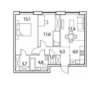 60 м², 2-комнатная квартира 8 500 000 ₽ - изображение 59