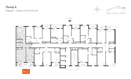 78 м², 2-комнатная квартира 15 000 000 ₽ - изображение 87