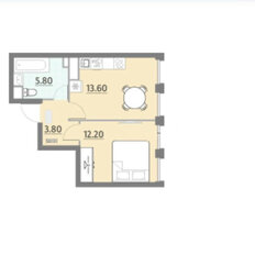 Квартира 35,5 м², 1-комнатная - изображение 3