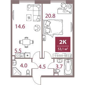 54,7 м², квартира-студия 29 450 000 ₽ - изображение 106