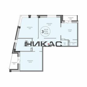 Квартира 101,9 м², 3-комнатная - изображение 1