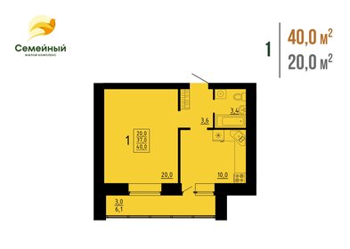 41 м², 1-комнатная квартира 3 300 000 ₽ - изображение 39