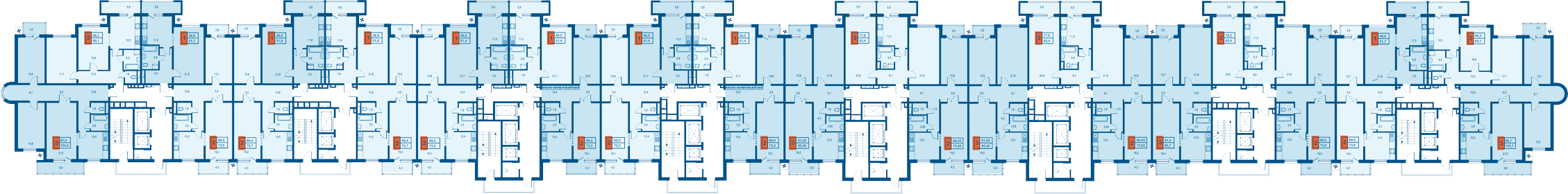 67 м², 2-комнатная квартира 8 900 000 ₽ - изображение 91