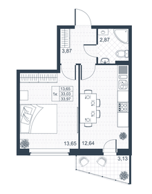 38,4 м², 1-комнатная квартира 5 486 910 ₽ - изображение 36