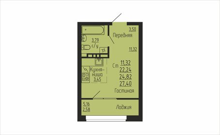 24,3 м², квартира-студия 3 510 000 ₽ - изображение 24