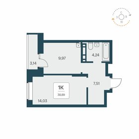 35,1 м², 1-комнатная квартира 5 550 000 ₽ - изображение 46