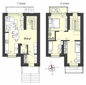 Квартира 77,9 м², 3-комнатная - изображение 1