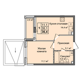 49,4 м², 2-комнатная квартира 5 900 000 ₽ - изображение 96