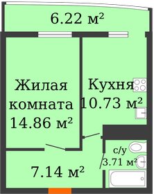 22,6 м², квартира-студия 2 900 000 ₽ - изображение 76