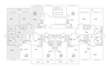 75,8 м², 3-комнатная квартира 14 350 000 ₽ - изображение 126
